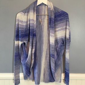 Calia Effortless Striped Cocoon Sweater Indigo